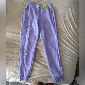 women's Lavender Dew Zamora High Waisted SMALL TALL Jogger Scrub pants